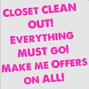 ALL MUST GO CLOSET CLEAR OUT